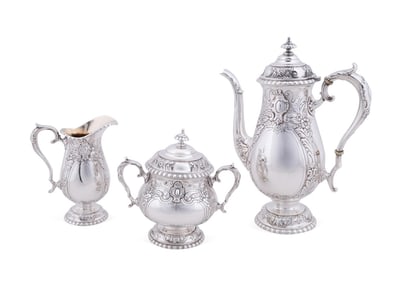 THREE PIECE TOWLE STERLING SILVER COFFEE SERVICE