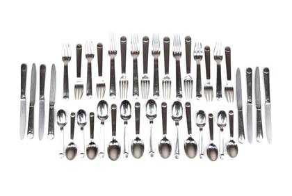 PUIFORCAT 'NORMANDIE' PLATED FLATWARE FOR 8