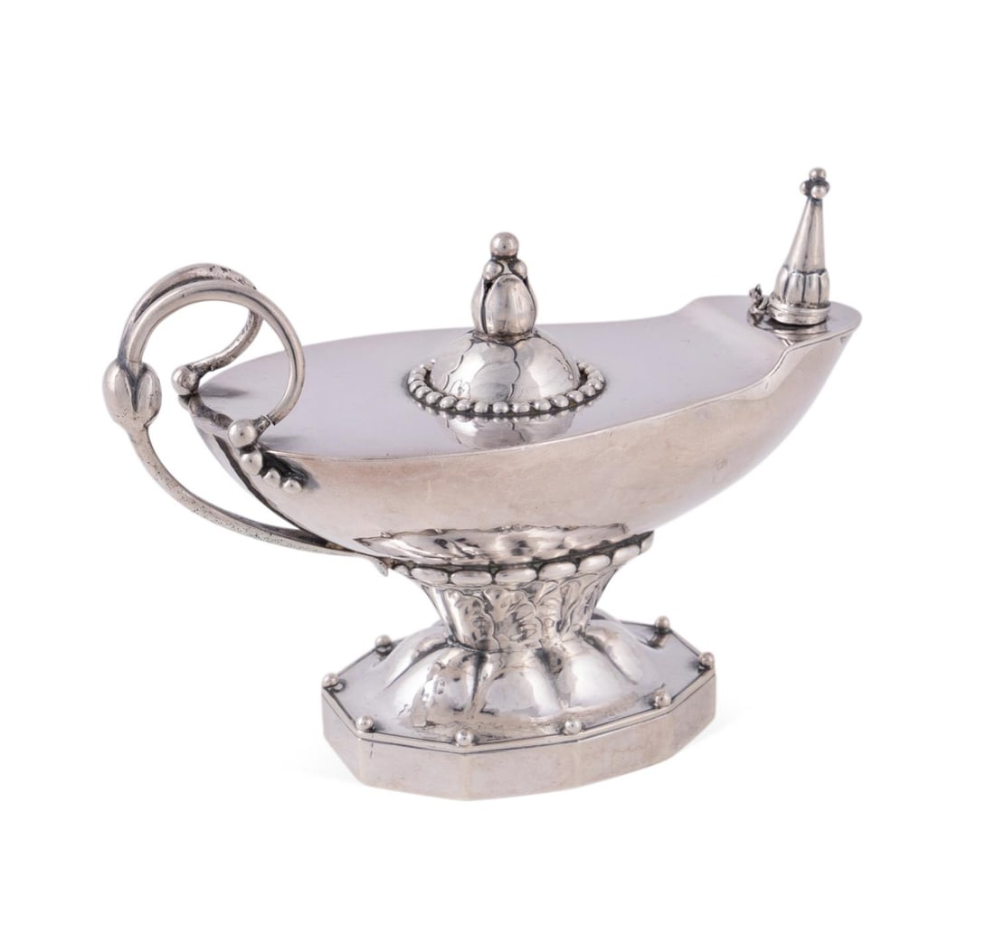 GEORG JENSEN STERLING OIL LAMP CIGAR LIGHTER, #12 (1 of 8)