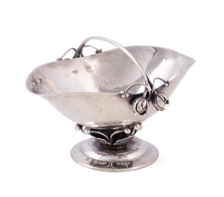 GEORG JENSEN STERLING '235 A' BLOSSOM MOTIF BASKET
