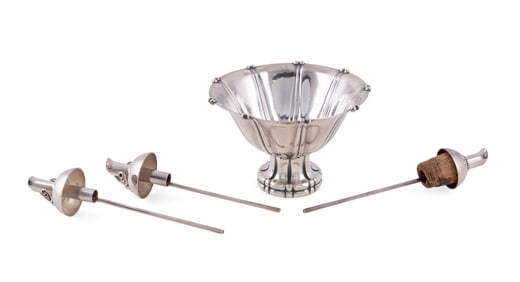 4PC JENSEN & EVALD NIELSEN STERLING TABLEWARE