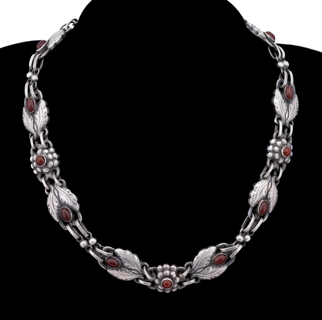 GEORG JENSEN CARNELIAN STERLING NECKLACE (1 of 7)