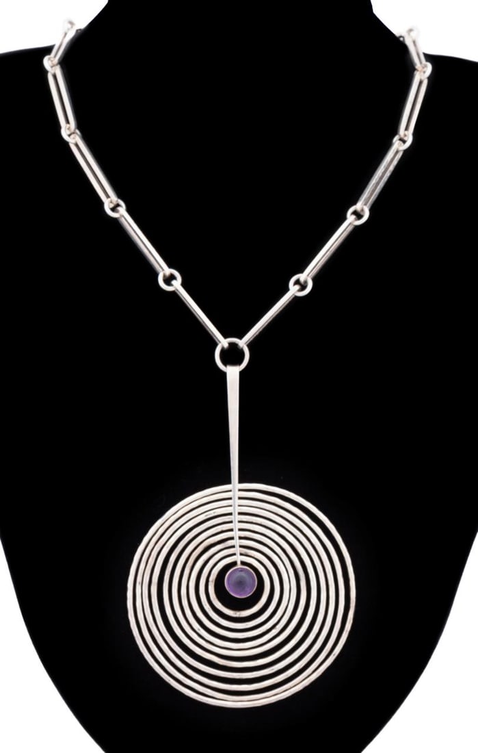 GABRIELSEN FOR JENSEN AMETHYST PENDANT & NECKLACE (1 of 9)