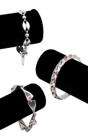 THREE MODERN STERLING BRACELETS, INCL. JENSEN