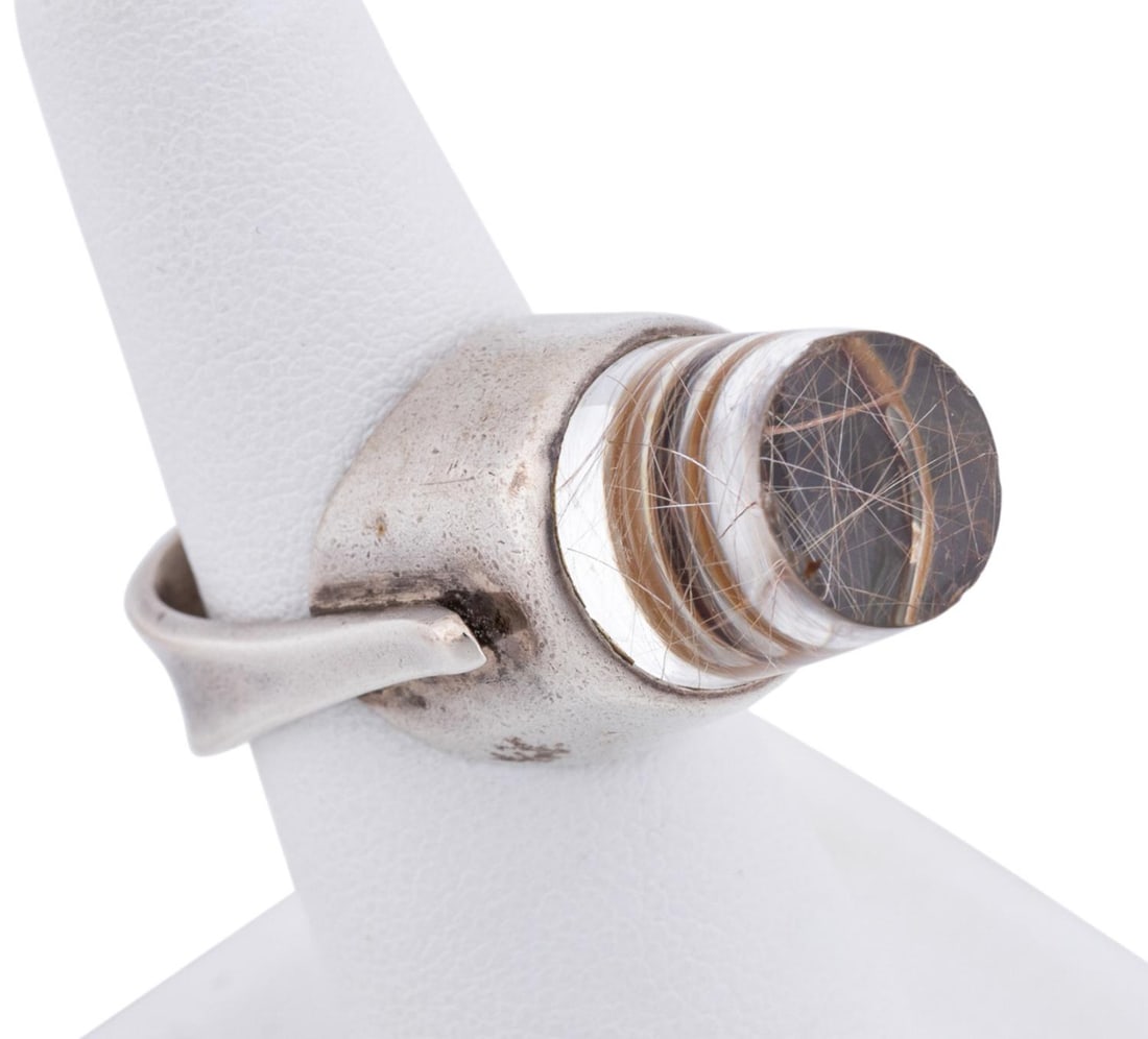 TORUN FOR JENSEN RUTILATED QUARTZ SILVER RING (1 of 7)
