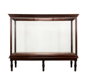 PALATIAL VICTORIAN MAHOGANY & GLASS DISPLAY CASE