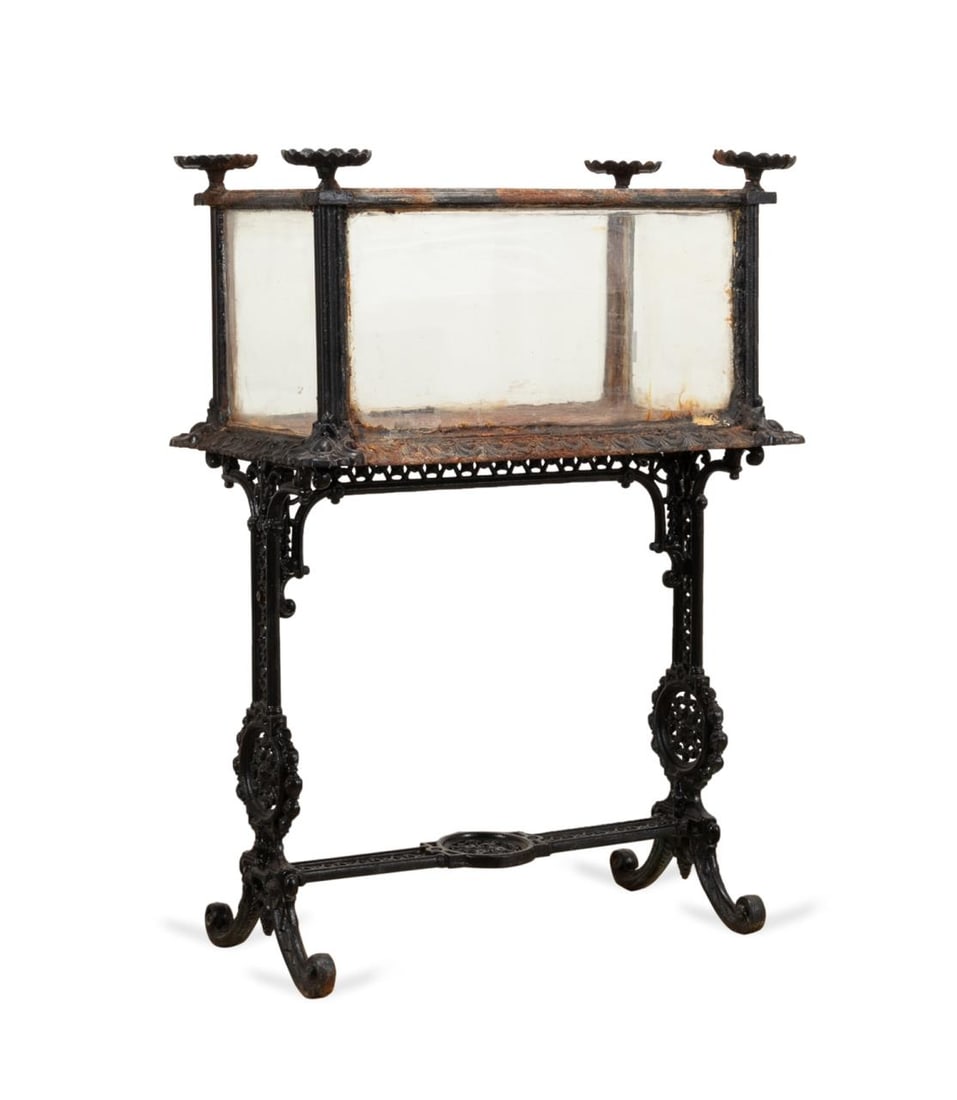 19TH C. AMERICAN CAST IRON AQUARIUM OR TERRARIUM (1 of 6)
