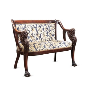 MAHOGANY SETTEE, MANNER OF S. KARPEN & BROS.