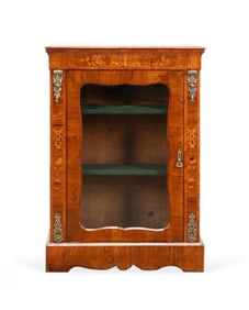 L. 19TH C. ENGLISH MARQUETRY PIER CABINET