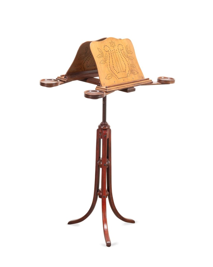VICTORIAN MAHOGANY MUSIC DUET STAND (1 of 5)