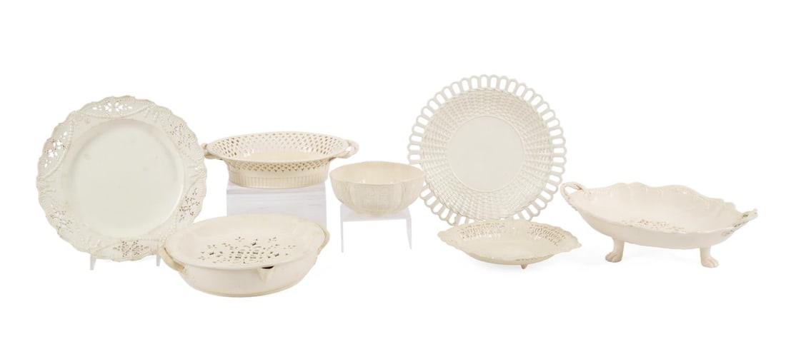 7 PIECE CREAMWARE TABLEWARE GROUP, 18TH/19TH C. (1 of 14)