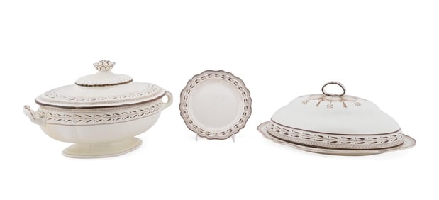 FOUR PIECES OF WEDGWOOD CREAMWARE, C. 1800