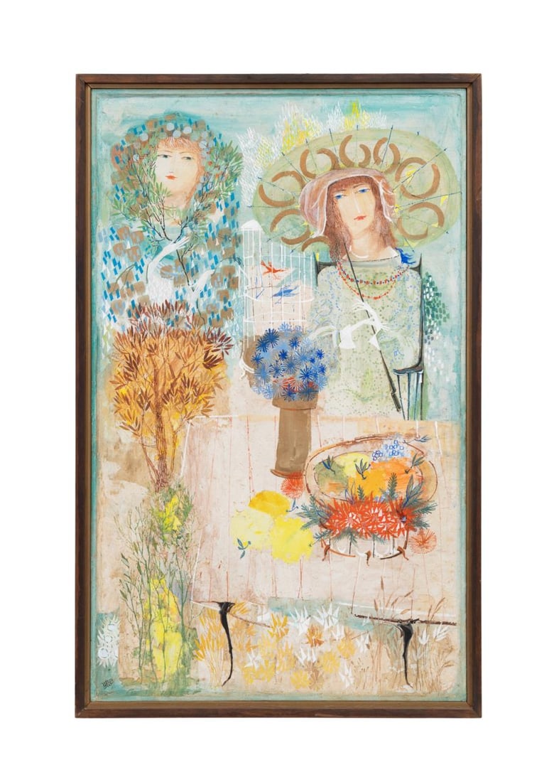 GERTRUDE BARRER WHIMSICAL FIGURAL SCENE MM/B (1 of 5)