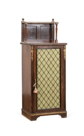 19TH C. REGENCY ROSEWOOD CHIFFONIER CABINET