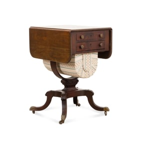 REGENCY STYLE MAHOGANY WORK TABLE