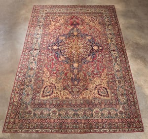 LARGE HAND KNOTTED PERSIAN LAVAR KERMAN RUG