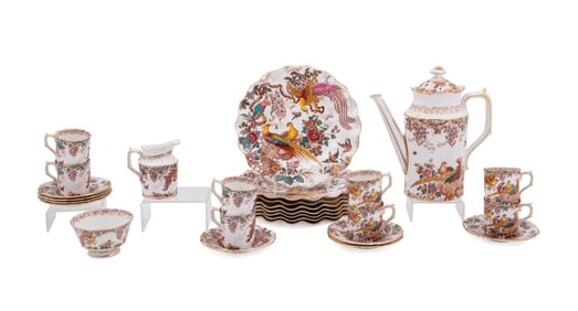 ROYAL CROWN DERBY AVESBURY DESSERT SET FOR 8