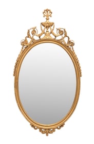 ADAMS STYLE OVAL GILTWOOD MIRROR