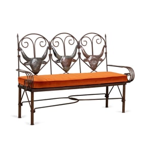 WESTERN STYLE WROUGHT IRON SETTEE