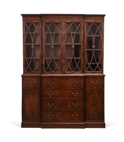 ENGLISH GEORGIAN MAHOGANY BREAKFRONT