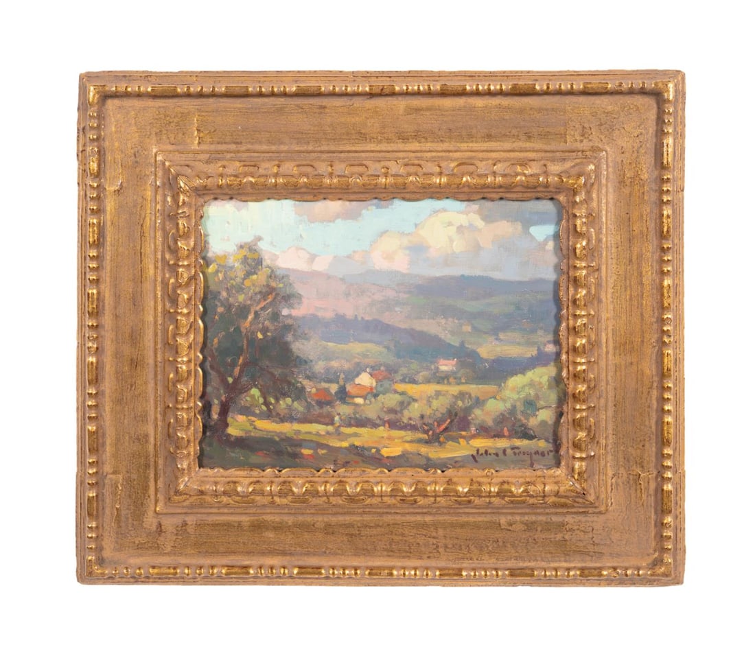 JOHN C. TRAYNOR LANDSCAPE OIL ON BOARD (1 of 5)