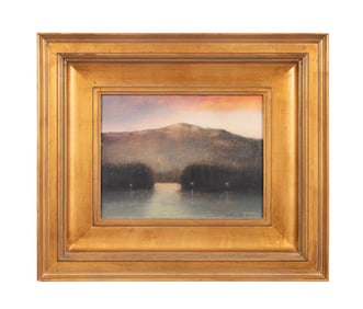 SCOTT E. HILL 'MOUNTAINS, 1813' OIL ON CANVAS