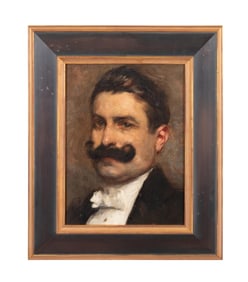 ENGLISH SCHOOL PORTRAIT OF A GENTLEMAN OIL