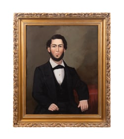 GILT FRAMED O/C PORTRAIT OF A GENTLEMAN