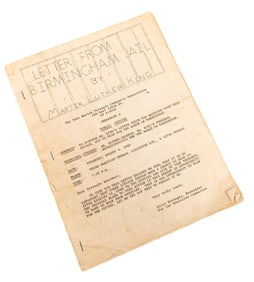 MLK LETTER FROM BIRMINGHAM JAIL & MEETING DOC.