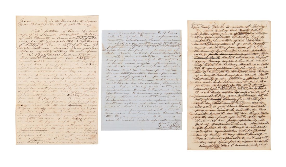 3 ANTEBELLUM LEGAL ACTIONS WITH ENSLAVED NAMES (1 of 8)