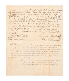 ANTEBELLUM SLAVE BILL OF SALE, WASH. COUNTY TX