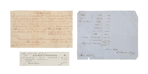 THREE SLAVERY AND ABOLITION RELATED DOCUMENTS