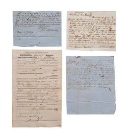 4 FAMILY RELATED SLAVE DOCUMENTS, COLUMBUS, GA
