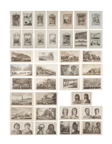 37 ENGRAVED PRINTS BY JOHN H MOORE AND HOGG 1780S