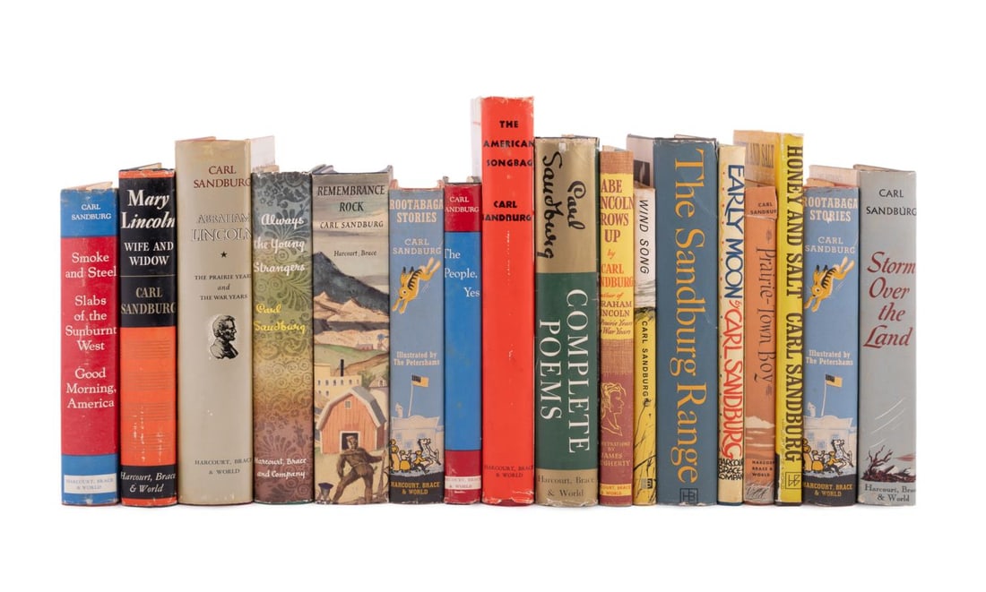 CARL SANDBURG SIGNED BOOK COLLECTION 17 VOLUMES (1 of 12)