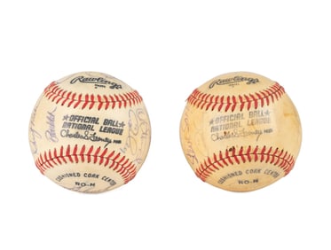 TWO 1982 L.A. DODGERS SIGNED BASEBALLS