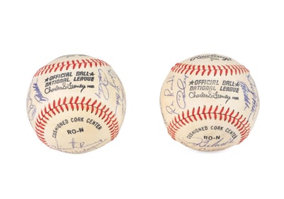 TWO 1982 L.A. DODGERS TEAM SIGNED BASEBALLS