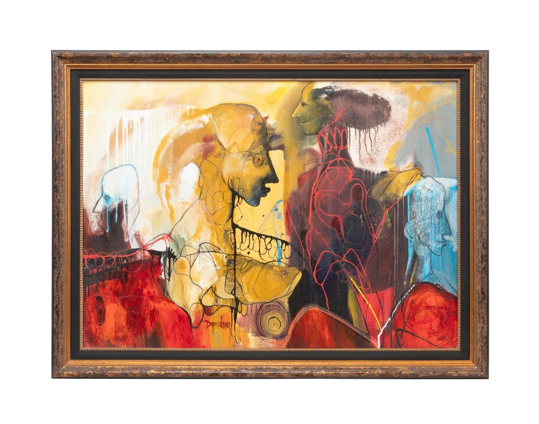 V. DOPICO LERNER 'OUTLAW FISH' ABSTRACT ACRYLIC (1 of 6)
