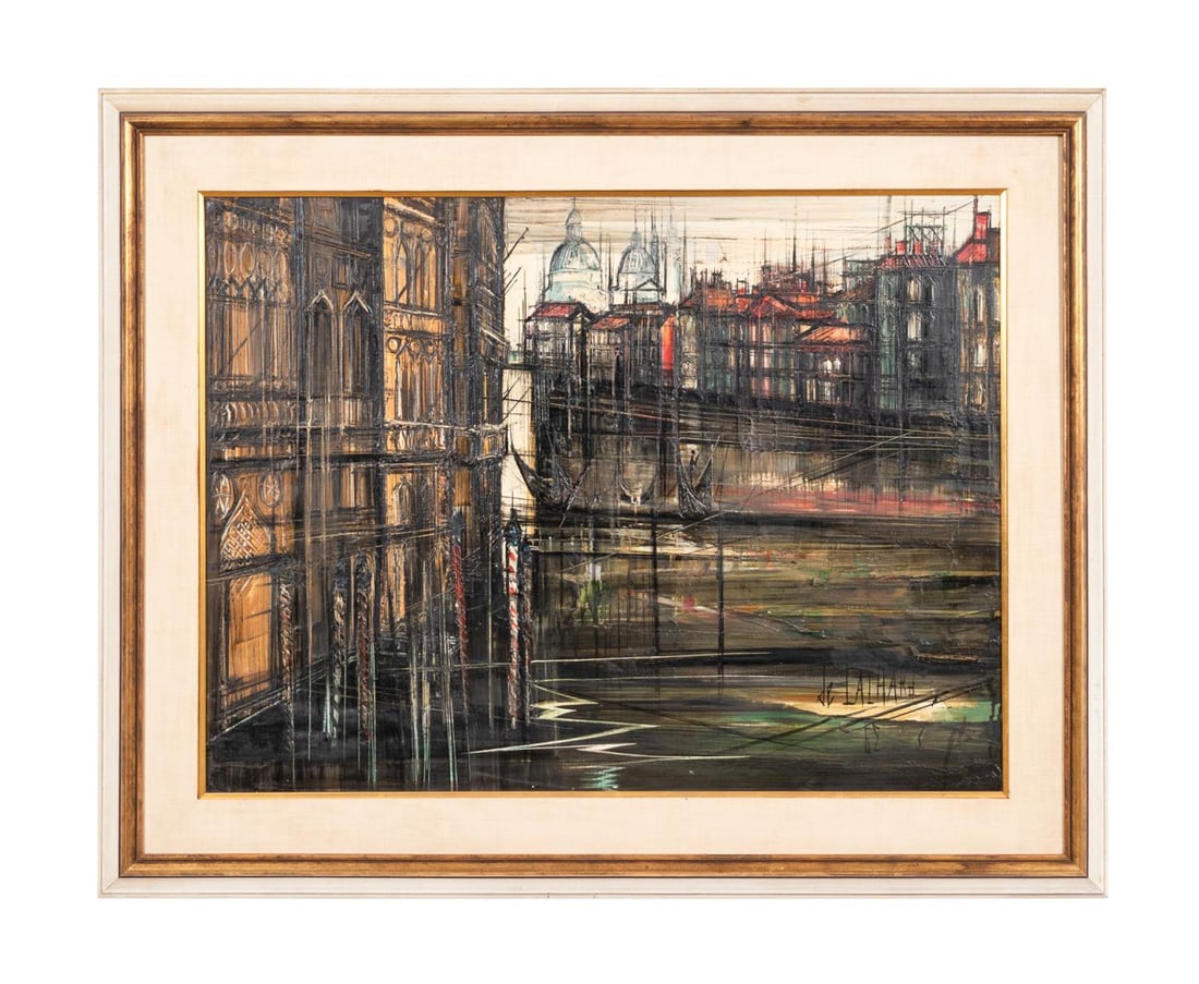 bouvier de cachard 64 絵画　F10 Mid Century Modern Art by Bouvier De Cachard - 64, Piazza