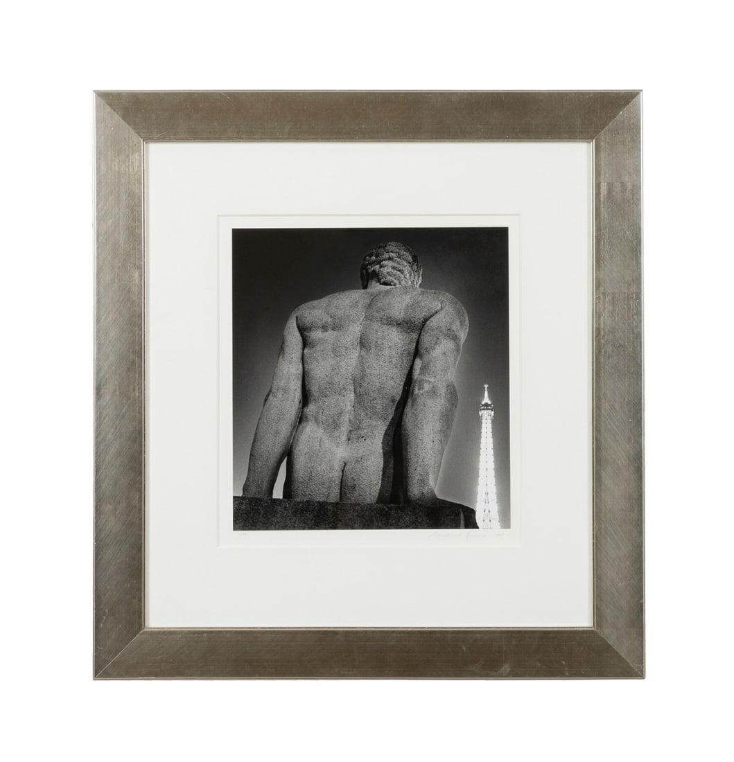 MICHAEL KENNA, 'STRONG MAN' 1987 SILVER GELATIN: Michael Kenna (English, born 1953). "Strong Man" - 1987, silver gelatin print on paper, pencil signed and date to LR, numbered 17/25. Framed. Provenance: Private Collection of Jane Jackson, Atlanta, G