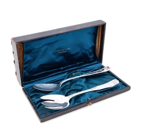 2 PIECE TIFFANY & CO. 'WAVE EDGE' SERVING SET