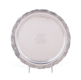 TIFFANY & CO. 'WAVE EDGE' STERLING SILVER SALVER