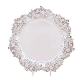 DOMINICK & HAFF REPOUSSE STERLING SILVER TRAY
