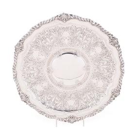 BLACK, STARR & FROST STERLING FOOTED CAKE STAND