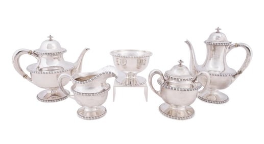 5 PIECE BLACK, STARR & FROST STERLING TEA SERVICE