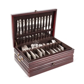 INTERNATIONAL ROYAL DANISH SILVER FLATWARE FOR 12