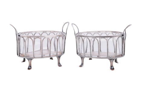 PAIR OF OLD SHEFFIELD PLATE BASKETS, 18TH/19TH C.