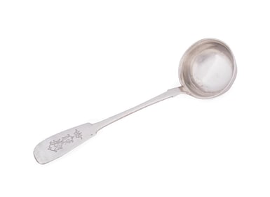 NICHOLAS II RUSSIAN .875 SILVER PUNCH LADLE, 1896