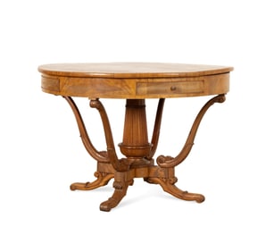 19TH C. CLASSICAL MAHOGANY CENTER TABLE