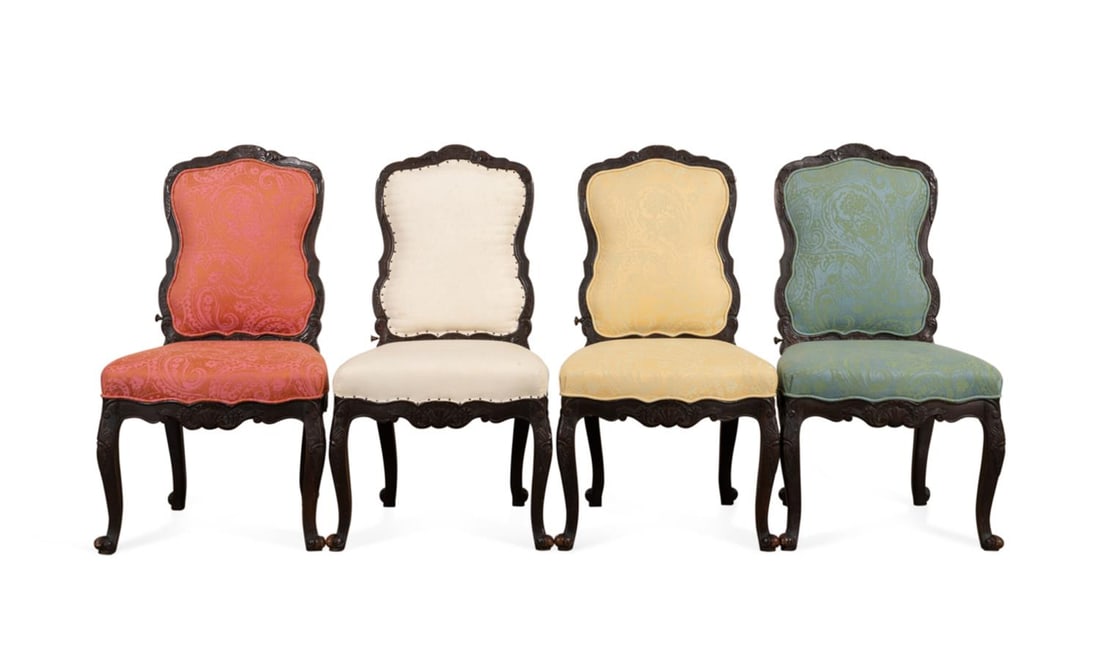 SET OF FOUR LOUIS XV STYLE SIDE CHAIRS, C. 1890 (1 of 3)